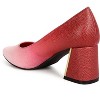 Harlow Metallic Accent Block Heel Women Pumps - 3 of 4