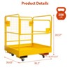Heavy Duty Steel Forklift Safety Cage,36 x 36 In Foldable Forklift Work Platform of 1200 lbs Load Capacity,Holds 1 to 2 Adults,Ideal for Aerial Work - 2 of 4