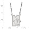 Black Bow Jewelry 14k White Gold Northwestern Wildcats NCAA Necklace 18 Inch - 2 of 4