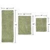 Fantasia Bath Rug Collection Cotton Shaggy Pattern Tufted Set of 3 Bath Rug Set - Home Weavers - 2 of 3