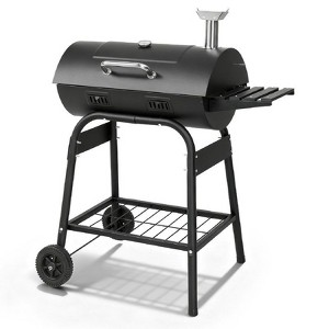 Karl Home Charcoal BBQ Grill with Side Shelf and 2 wheels for Patio Porch Picnic - 1 of 4