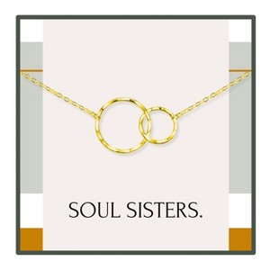 HOPE LOVE SHINE Soul Sister Necklace – 2 Interlocking Rings for Best Friend Friendship Gift for Women - 1 of 4