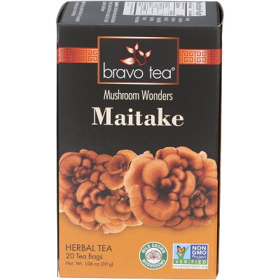 Bravo Tea Mushroom Wonders Maitake Herbal Tea - 20 Bags - 1.06 oz