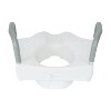 Emma and Oliver Ramsey Elevated Toilet Seat for the Elderly with Height Adjustable Foam Wrapped Handles and Locking Safety Mechanism - 3 of 4
