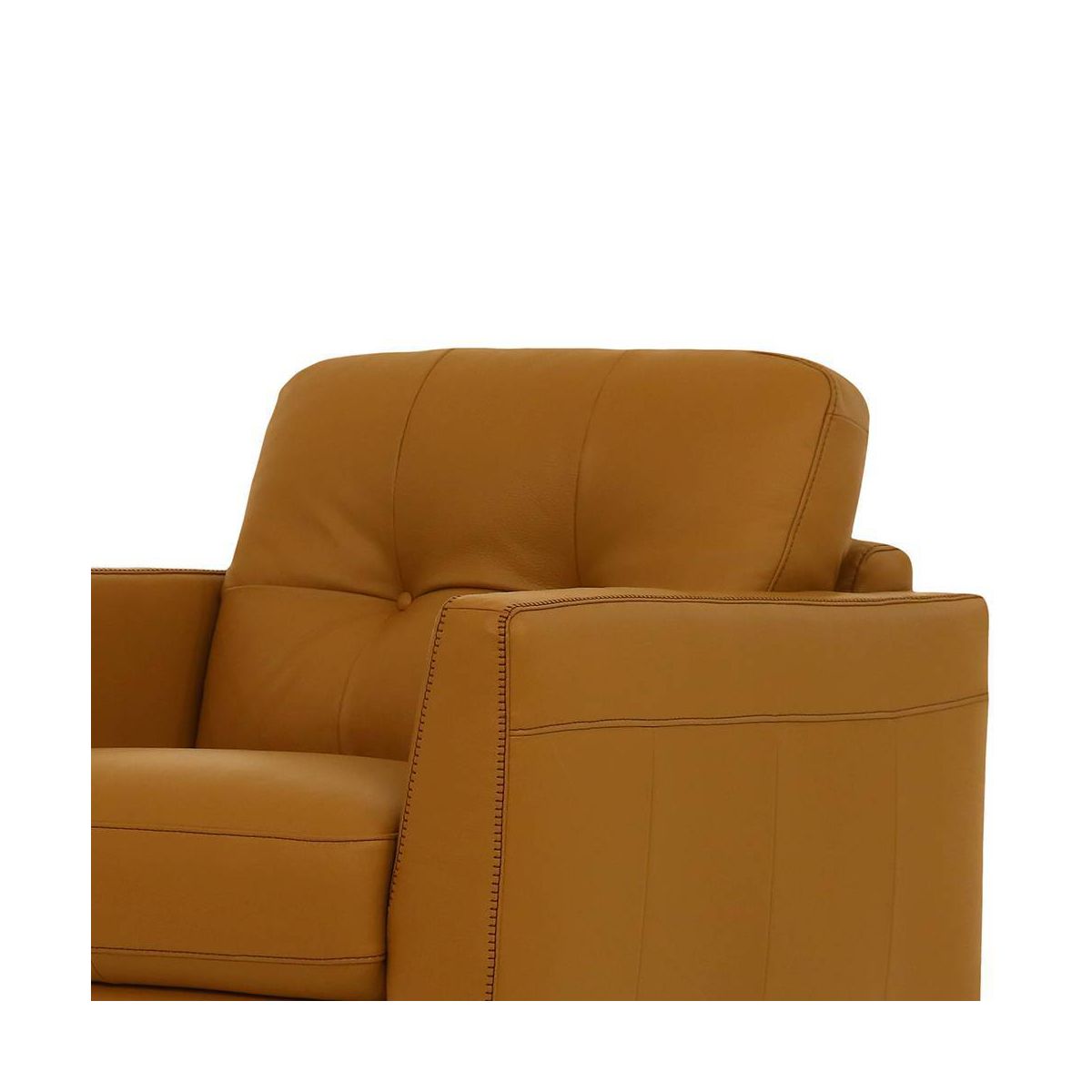 35" Radwan Chair Camel Leather - Acme Furniture: Button-Tufted, Wood Legs, No Assembly Required - thumbnail 7