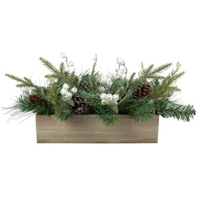 Northlight Mixed Pine With Pine Cones And Berries Christmas Floral ...