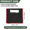 Unique Bargains Classroom Washable PVC Name Card Slots Chair Pockets 12 Pcs - 2 of 4