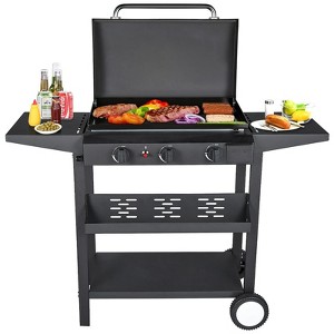 SUGIFT 3-Burner 30000 BTU Propane Gas Grill with Side Board - 1 of 4