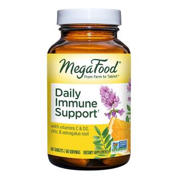 MegaFood Daily Immune Support with Vitamin C, Vitamin D3 & Zinc Vegetarian Tablets - 60ct