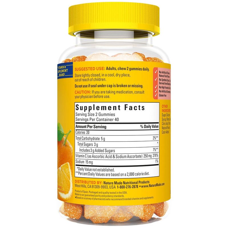 Nature Made Vitamin C 250 mg Per Serving for Immune Support Gummies - Tangerine Flavored, 4 of 14