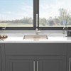 Quartz Kitchen Sink - 21x18in White granite composite Workstation undermount kitchen sink - 4 of 4
