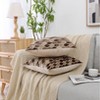 Kate Aurora 1 Piece Nolita Argyle Raised Chenille Ultra Plush & Fluffy 18"x 18" Filled Accent Throw Pillow With Removable Zipper Shell/Cover - 3 of 4