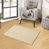 Washable Area Rugs, Modern Plaid Printed Indoor Floor Carpet with Non-Slip Backing, Contemporary Accent Carpet, Stain-Resistant Soft Low Pile Rugs - 2 of 4