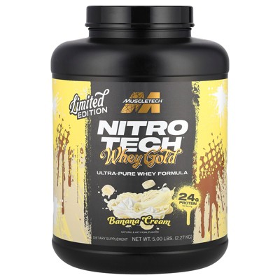 MuscleTech Nitro-Tech® Whey Gold, Banana Cream, 5 lbs (2.27 kg)
