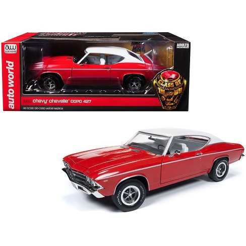 1969 Chevrolet Chevelle Copo Red W Matt White Top Class Of 69 Ltd Ed To 1 002 Pcs 1 18 Diecast Model Car By Autoworld