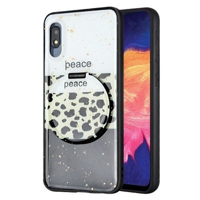 MYBAT Mirror Hybrid Peace Out Hard Plastic TPU Case For Samsung Galaxy A10e - Black