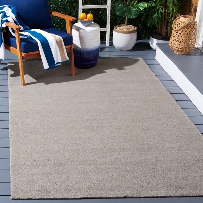 Gray Tufted Handmade Washable Non-slip Wool Rug 4' x 6'
