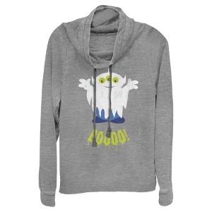 Juniors Womens Toy Story Halloween Squeeze Alien Boo Ghosts Cowl Neck Sweatshirt - 1 of 4