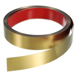 Unique Bargains Self-Adhesive Stainless Steel Mirror Finish Peel and Stick Wall Trim - 1 of 4