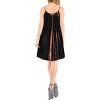 LA LEELA Women's Vacation Wear Casual Short Sundress Summer Vacation Loose Tanks Spaghetti Strap Sundresses 14-16 Black, Tie Dye Design - 2 of 3