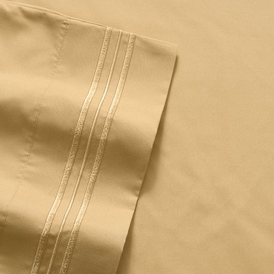 Camel King Size Deep Pocket Microfiber Sheet Set