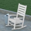 Emma and Oliver Set of 2 Contemporary Rocking Chairs, All-Weather HDPE Indoor/Outdoor Rockers - 4 of 4