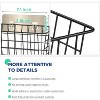 2 Pack Hanging Wall Basket Wire Storage Baskets, Adhesive Basket for Cabinet Door Organizer No Drilling - 3 of 4