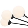 Possini Euro Design Davina Black Sputnik Chandelier 34 1/2" Wide Mid Century Modern LED White Shades 18-Light for Dining Room - 3 of 4