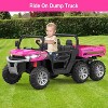 24V 2-Seater Ride On Dump Truck for Kids, 4WD 6-Wheel Electric Car with Parent Remote Control, Bluetooth Music & Dump Bed - 2 of 4