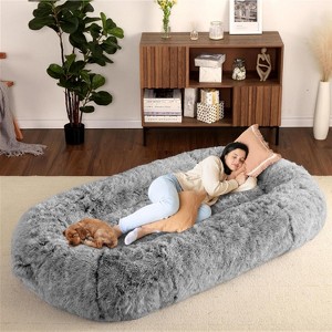 GustoWave Family Bean Bag Cushion, Washable Floor Cushion With Storage Pocket for Pets and Kids - 1 of 4