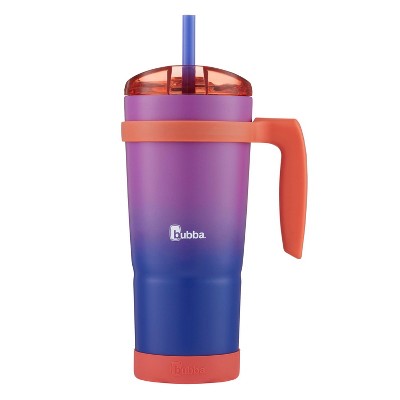 bubba Envy S 32oz Stainless Steel Tumbler with Straw Bumper and Handle Vineyard Ombre: Dishwasher-Safe