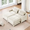 73" Modern Convertible Modular Chenille Sectional Sofa with 2 Ottomans, Oversized 2-Seat Cloud Sofa for Living Room or Bedroom–The Pop Home - 3 of 4