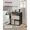 Modern Minimalist Nightstand with Charging Station & Drawer, Quick Tool-Free Assembly, Compact Side End Table, - 2 of 4