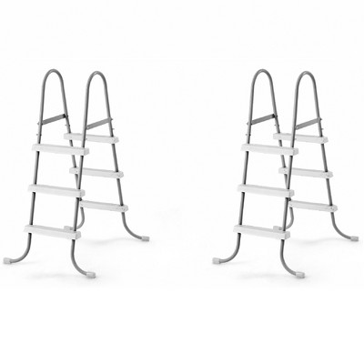 Intex Above Ground Steel Frame Pool Ladder for 42" Wall Height Pools (2 Pack)