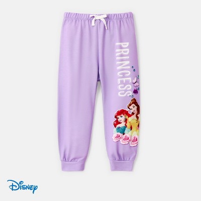 Disney Princess Belle Toddler Girl Kids Letter & Character Print Sweatpants Pants