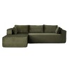 110" Modern Modular Corduroy Sectional Sofa with Chaise Lounge, L-Shaped Couch with Deep Seats for Living Room or Bedroom – The Pop Home - 3 of 4