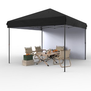 10x10 Pop Up Canopy Tent Outdoor Canopy with 1 Removable Sidewall, Commercial Instant Tent Shelter - 1 of 4