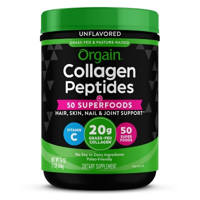 Orgain Collagen Peptides 50+ Superfoods Powder - 16oz : Target