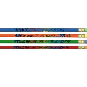 Moon Products Happy Birthday Pencils, 12 Per Pack, 12 Packs - 1 of 3