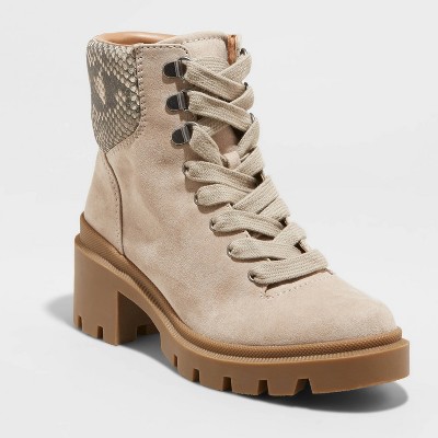 women's lace up snake boots