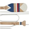 Set of 2 Wood Paddle 12 Hanger Wall Hooks Light Brown - Olivia & May - 3 of 4