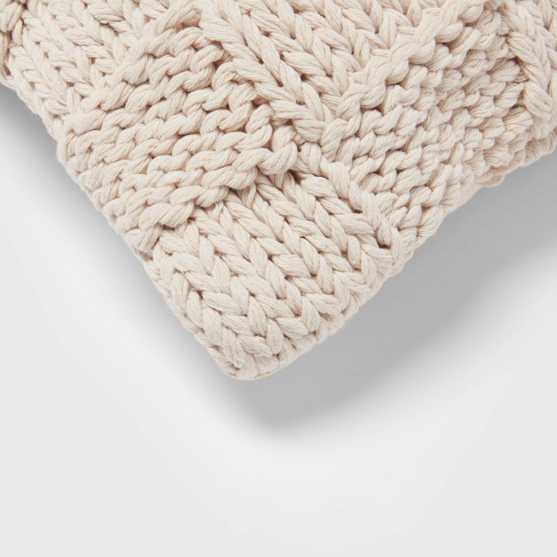 Oversized Chunky Knit Square Throw Pillow - Threshold™, 5 of 6