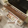 OKD 70" Fireplace TV Stand for 80 Inch TV, Farmhouse TV Stand w/Door & Drawers, Dark Rustic Oak - 3 of 4