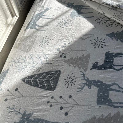 Lush Decor Wonderland Soft Flannel Sheet Set - Gray - Queen