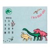 NoJo Welcome to the Universe Baby, Jurassic World I'm-a-Roar-able Dinosaur Super Soft Milestone Baby Blanket, Aqua, Green Red, Yellow - 2 of 4