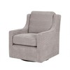 CAVINAS Polyester Swivel Accent Chair with High Backrest and Metal Base,Upholstered Swivel Living Room Chairs,Reading Chairs for Living Room - 2 of 4