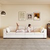 FUFU&GAGA Modern Minimalist Fabric Sofa Couch  4 Seat, High-Elastic Foam, Wooden Structure, Off-White - 3 of 4