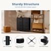 INFURNIC Vanity Tables Versatile Dresser Chest of Drawers, for Space-Saving Efficient Storage in Bedrooms and Living Areas, Black, 17.7"*11.8"*37.4" - 4 of 4