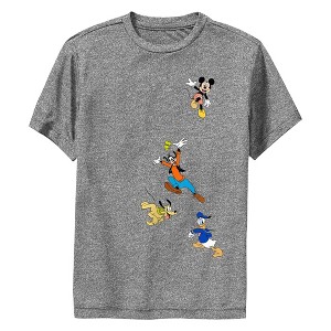 Boy's Mickey & Friends Tiled Crew Performance Tee - 1 of 4