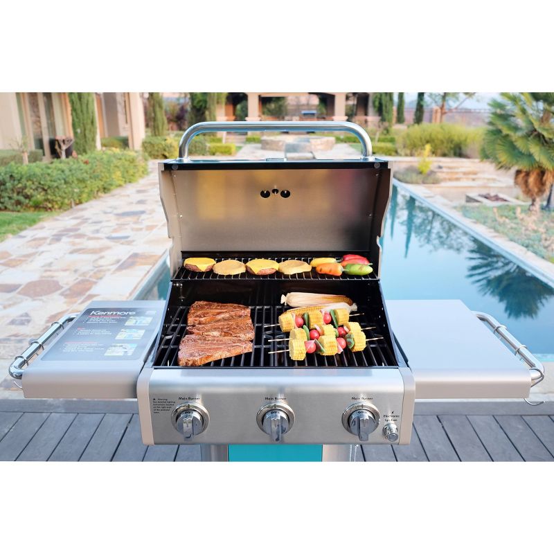 Kenmore 3-Burner Outdoor Gas BBQ Propane Grill, 5 of 14